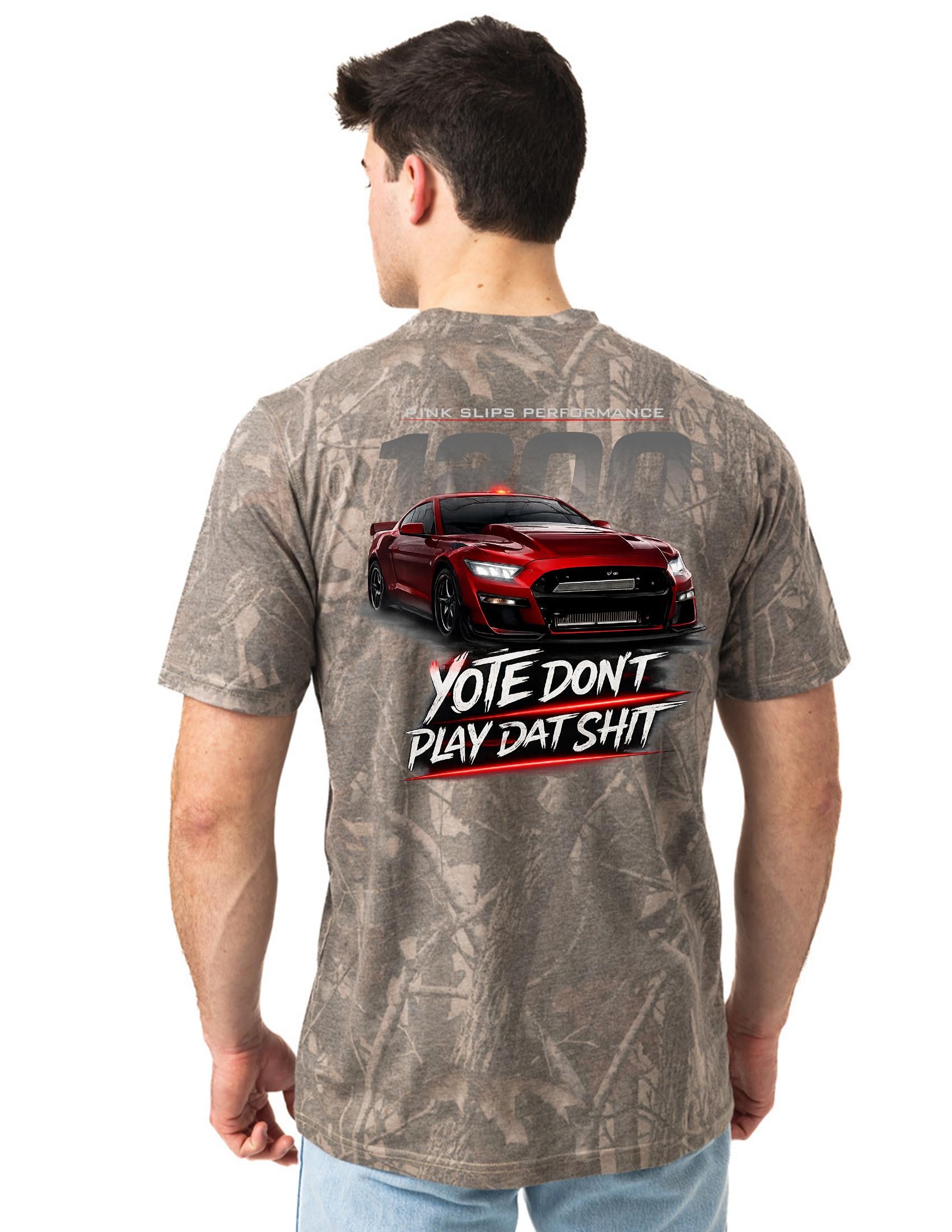 Yote Don't Play - Camo T-Shirt + 3 STICKER BUNDLE